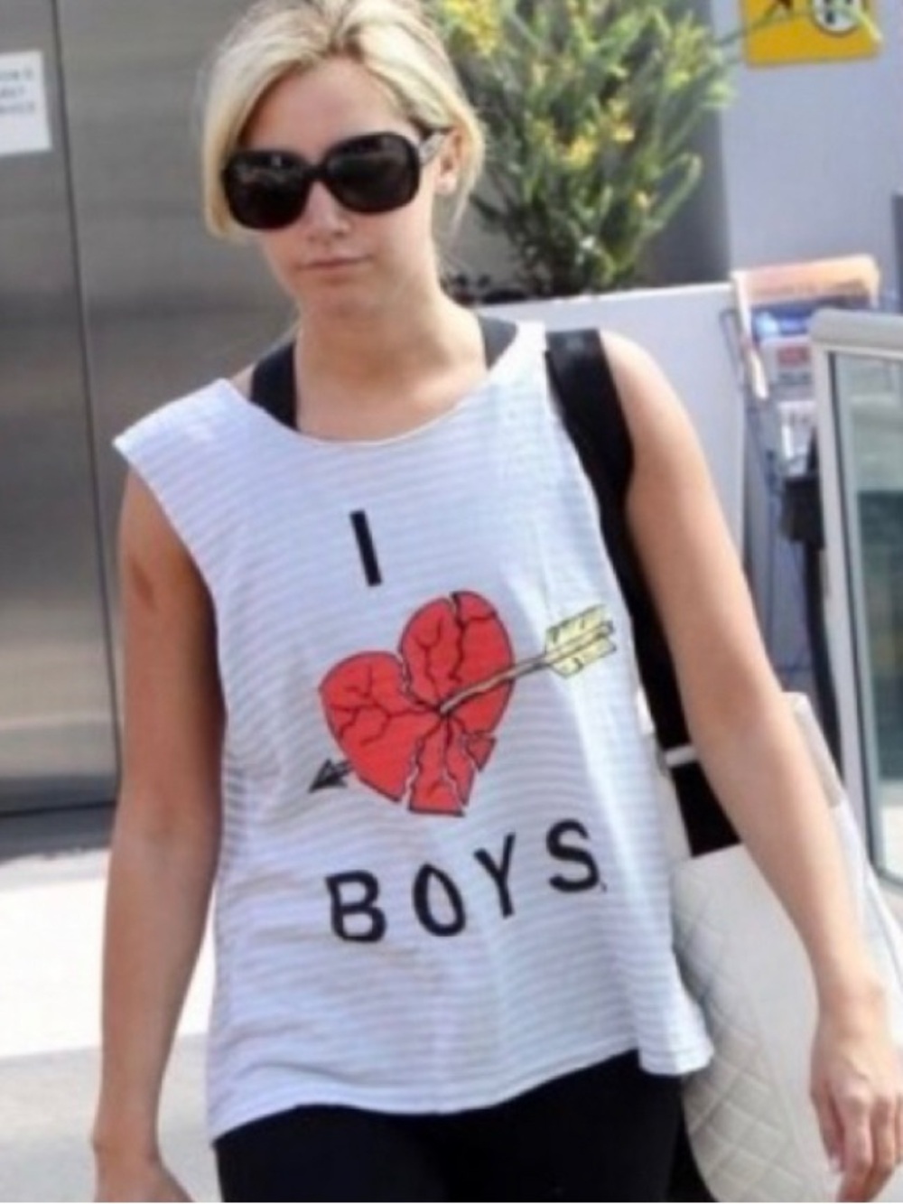 Wildfox "I ❤️ Boys" Striped Tank Top‎